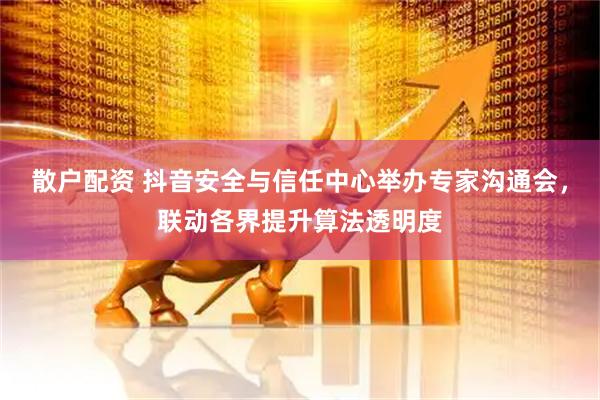 散户配资 抖音安全与信任中心举办专家沟通会，联动各界提升算法透明度