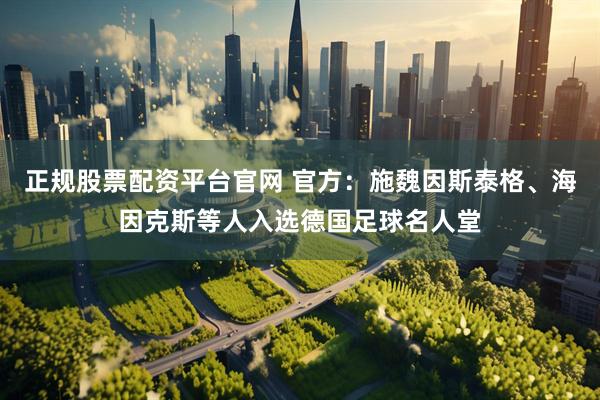 正规股票配资平台官网 官方：施魏因斯泰格、海因克斯等人入选德国足球名人堂